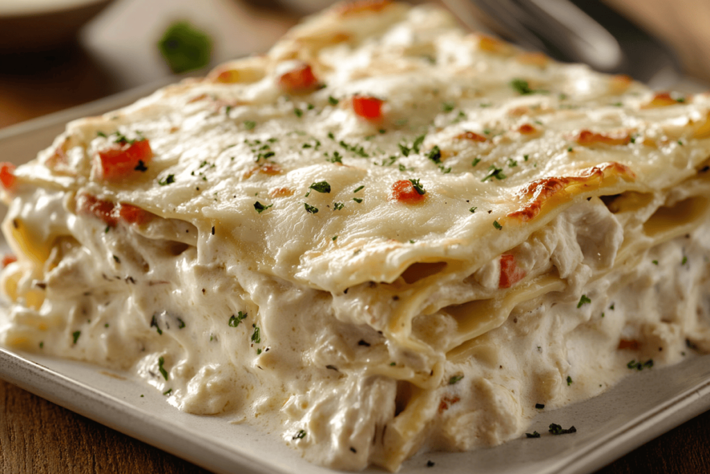 Cheesy Chicken Lasagna Alfredo Chicken