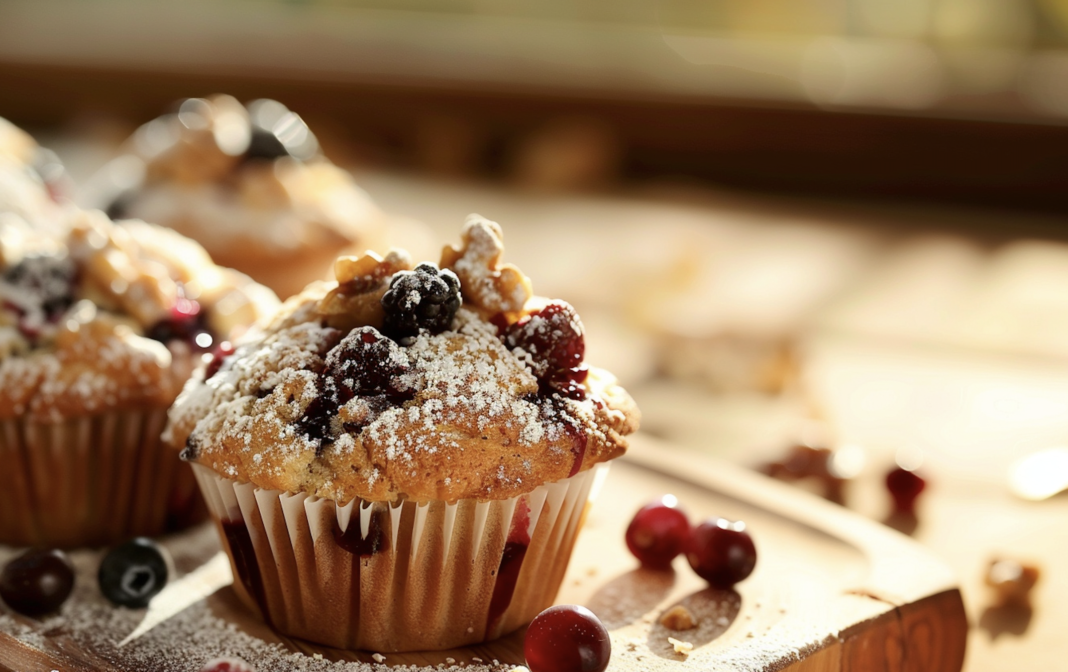 Close-up of muffin texture showcasing its crumbly and moist appearance, illustrating how to describe muffin appearance