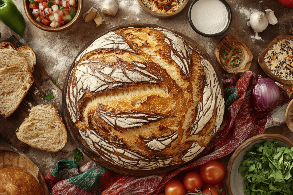 Traditional Mexican sweet bread Conchas with shell-like sugar topping