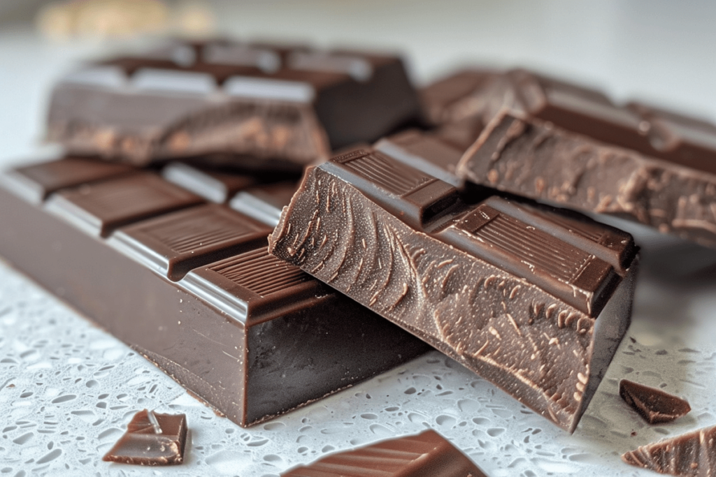 Chocolate Tabs used in a baking recipe