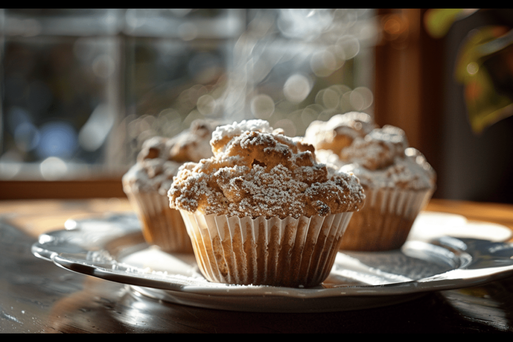 Detailed view of muffin crumb, emphasizing the importance of texture in describing muffin appearance