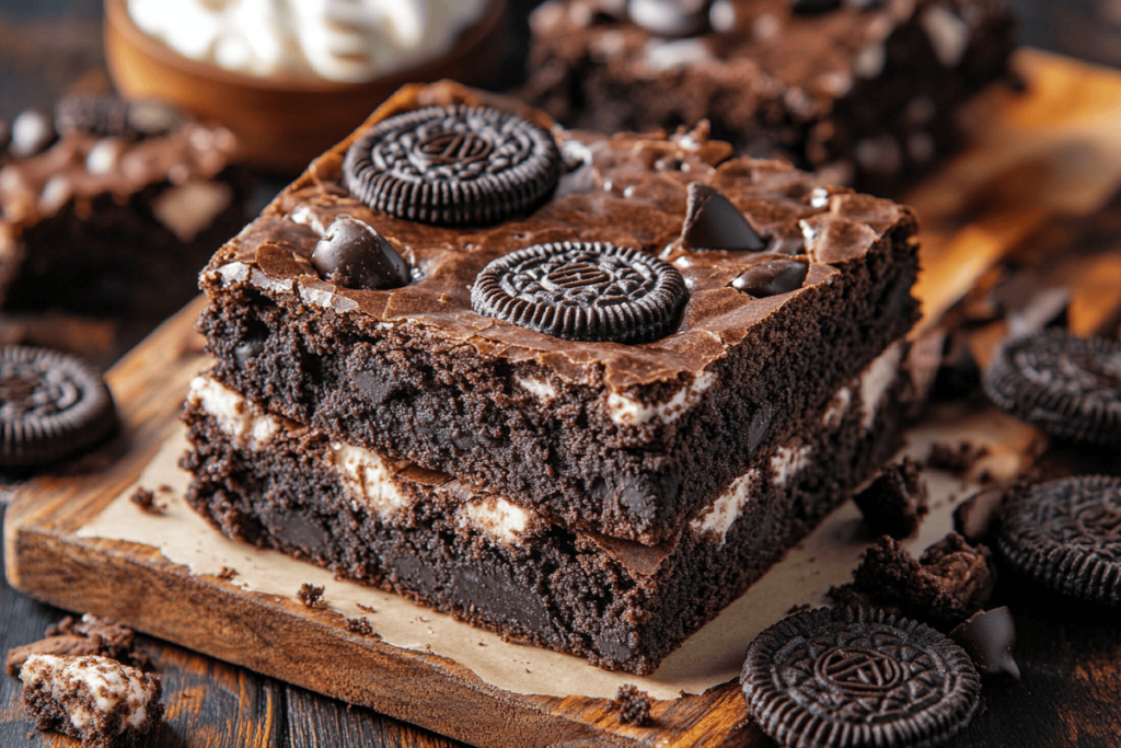 Oreo chocolate brownies Brownies with Oreos